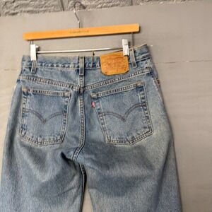 Levis 555 Guys Fit Low Rise Straight Leg Jeans Light Wash Blue 9 JR M 100 Cotton